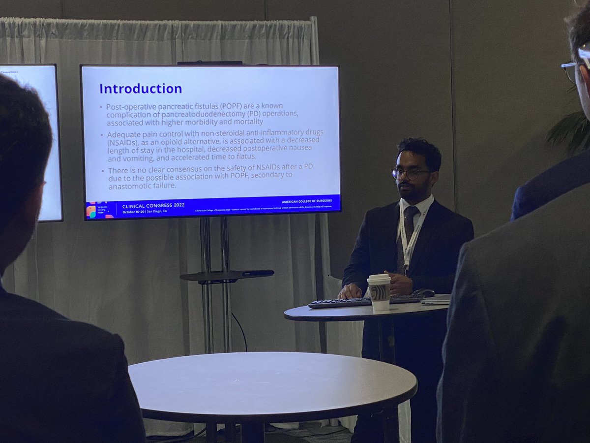 Ashley Hendrix (@ashleytomato901) on Twitter photo One of our great medical <a href="/uthsc/">The University of Tennessee Health Science Center</a> students presenting pancreas fistula data in setting of NSAIDs #ACS2022 One of our great medical <a href="/uthsc/">The University of Tennessee Health Science Center</a> students presenting pancreas fistula data in setting of NSAIDs #ACS2022