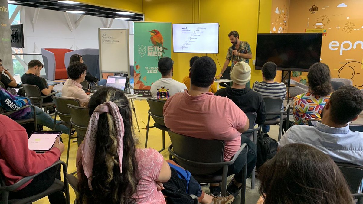 Populart_NFT's tweet photo. Familia de @Populart_NFT Los saludamos desde @EthMedellin @ethlatam una semana informal de #Ethereum donde la comunidad se reune a colaborar. Y nosotros estamos aqui para aprender y dar los proximos pasos con Nuestra #Coleccion 🥳

Muy atentos a lo que se viene!🙌
#NFTs #NFTlatam https://t.co/BxUzw0dAlN