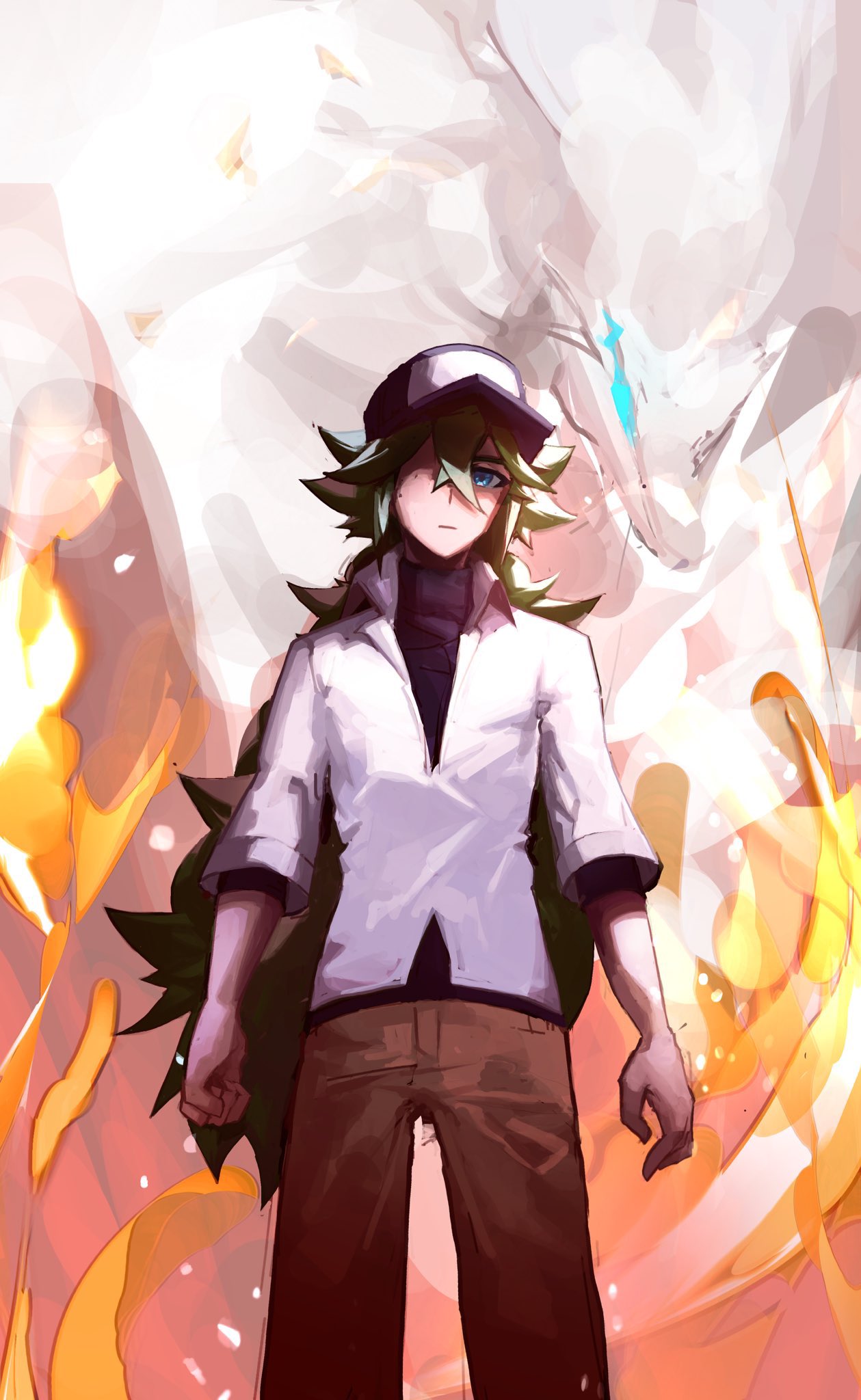cosmiic (COMMS OPEN) on X: "N and Reshiram #Pokemon  https://t.co/3YKqLBe2JJ" / X