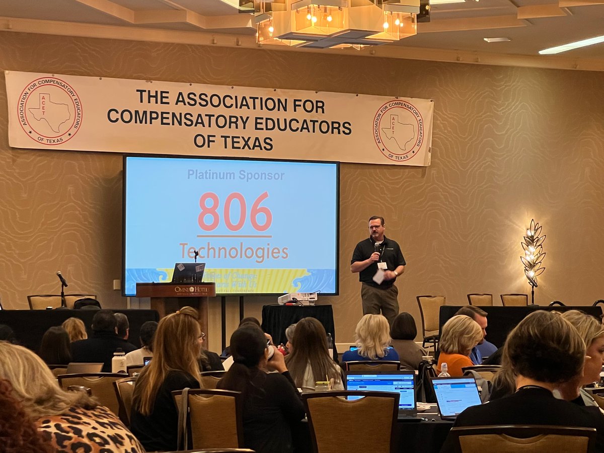 806Technologies's tweet photo. We are at the #ACETConf in Corpus Christi, TX this week! Come see us at our booth or drop into one of our speaking sessions. We'd love to visit with you. https://t.co/GZ4z5vMvP2