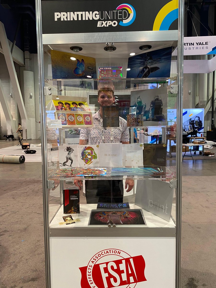 Can you see me? Well, of course you can! These FSEA Gold Leaf Award-winning pieces stand out in a crowd, and the glass is see-through... Visit the Label and Packaging Pavillion N1361 at #PRINTINGUnitedExpo