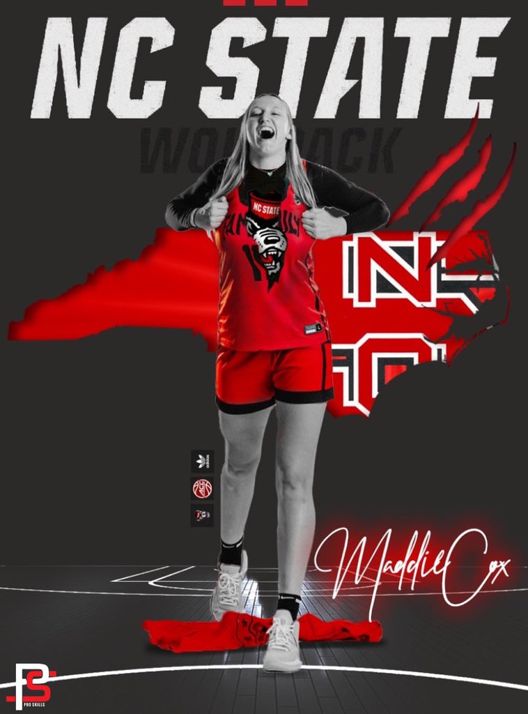 Congratulations to 2023 Maddie Cox (@maddiecox_23) on her commitment to @PackWomensBball Another one of our special 23s headed to the Wolf Pack Family ‼️ 🖤❤️🤫