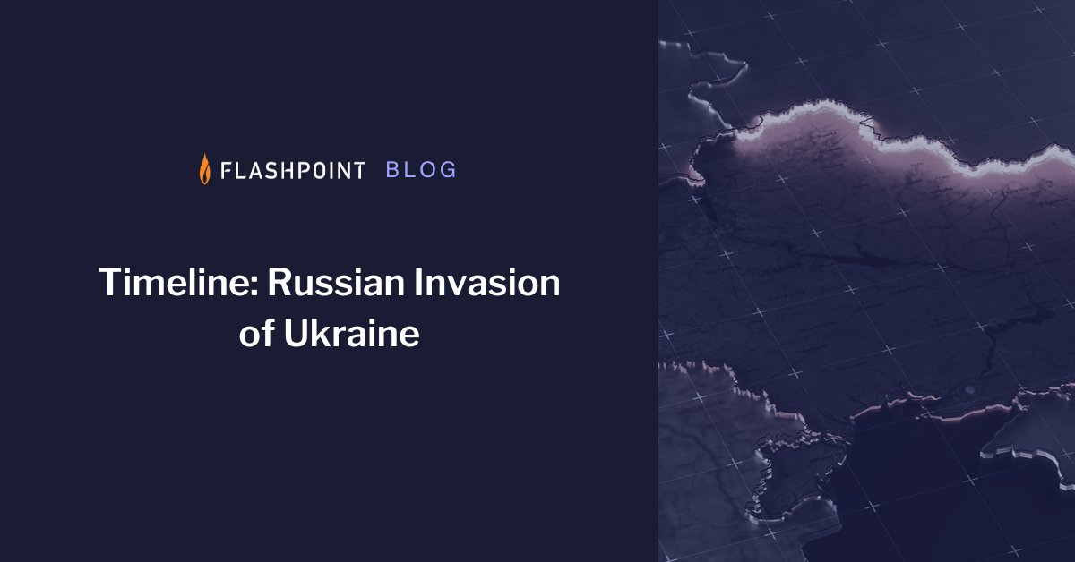 FlashpointIntel's tweet image. It&apos;s been nearly eight months since Russia commenced its invasion of Ukraine, igniting a war across physical and cyber fronts.

We&apos;ve put together a chronological collection of some of the most major events that have been observed so far in this conflict: bit.ly/3DdcIWb
