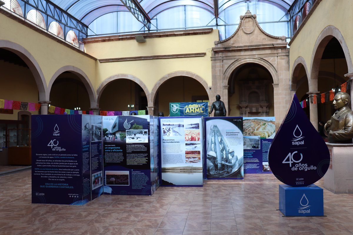 El día de hoy en el AHML se inauguró la exposición “SAPAL, 40 años de orgullo”, en la que se retrata la Historia, trabajo, evolución e innovación del Sistema de Agua Potable y Alcantarillado de León, posicionando como uno de los mejores de México.