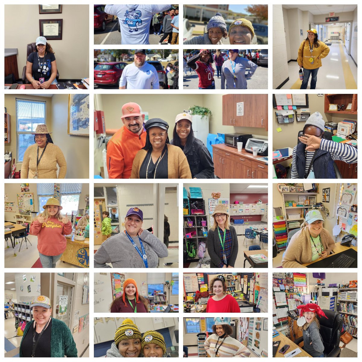 jgoldsm1's tweet photo. The many hats of Cherrydale Elementary! #hatday #allincherrydale @mcclureimpact15 @DebraJohnson007 https://t.co/7U9se41mJ8