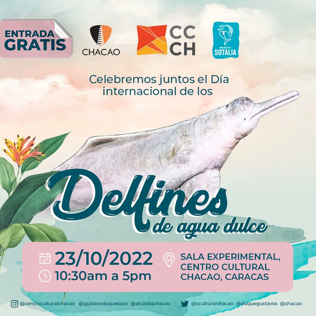¡Los esperamos!. Podrán ser parte de una conferencia sobre los defines de agua dulce, una exposición fotográfica de estas especies y actividades lúdicas para niños.