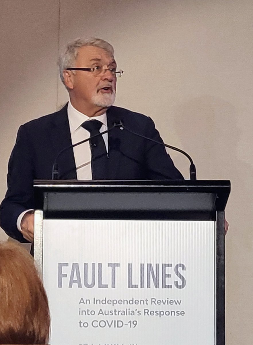 Our Chair, Peter Shergold AC, delivers the Independent Review into Australia's response to COVID-19.
'Like hand sanitiser in a paper cut, COVID exposed the [pre-existing] cracks in our health, social, economic, government and political systems. 
<a href="/JMIPublicPolicy/">Australian Public Policy Institute</a>