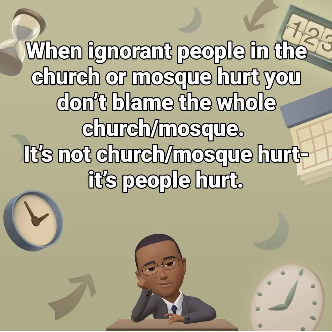 KhalilRaAli's tweet image. HURT PEOPLE HURT OTHER PEOPLE!
#ignorance #ignorantpeople #growthanddevelopment #growthmindset #church #mosque #PutGodFirstInEverythingYouDo