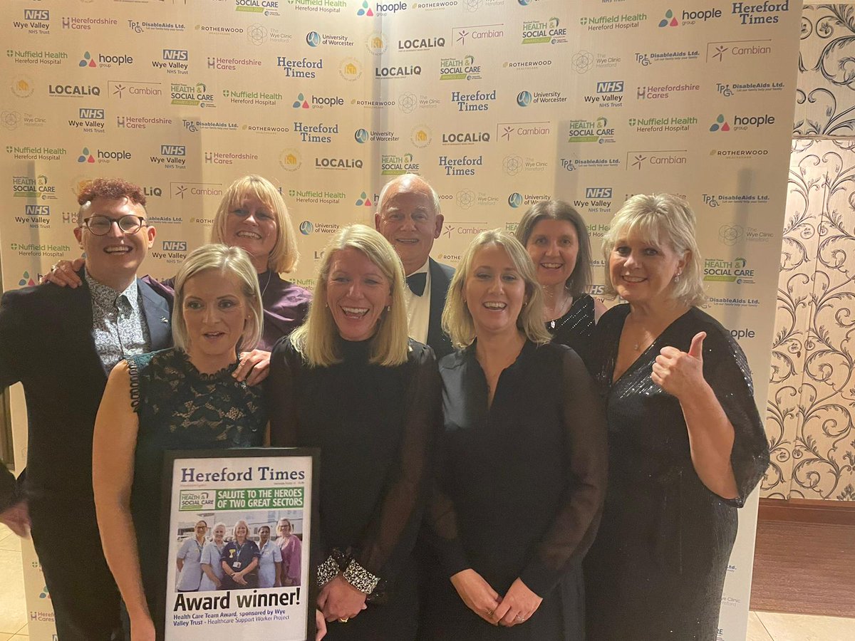 We won the 'Health Care Team of the Year Award! for the HCSW Project #AmazingWVTstaff Well done to all the winners! A brilliant evening celebrating health and social care awards 2022! 👏👏👏👏