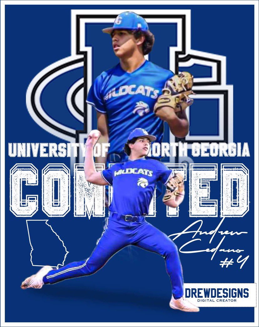 Andrew_Cedano2's tweet photo. I am extremely excited and thankful to announce my commitment to the University of North Georgia to further my academic and baseball career. I would like to thank God, my family, and coaches for believing in me, supporting me, and for helping me reach my goals! #itsallabouttheng https://t.co/l5SZ5Y2GWx