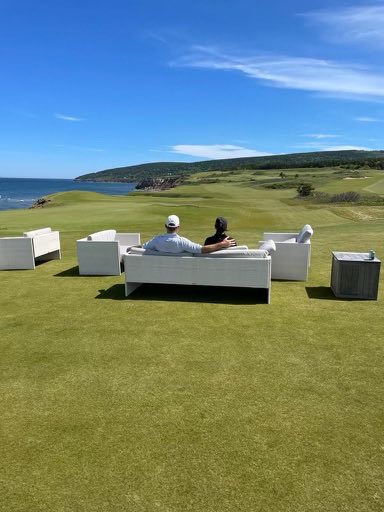 JayJanower's tweet photo. This is one of my most treasured pictures @CabotCapeBreton and a moment my wife and I cherished sharing together…only issue is we had to leave #CliffsCouches to hit our tee shots…next trip needs to include my older brother Jon! https://t.co/SpiResbQ8F