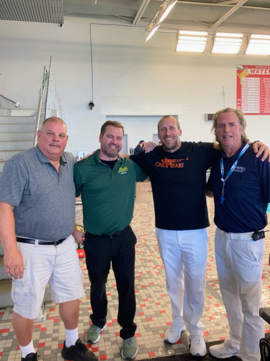 VivaElChad's tweet photo. 13 years ago the 4 of us were coaching against each other; now we're 2 refs and 2 coaches. Husbands, Dads, Friends, Coaches/Referees in that order: the way it should be. Water Polo has been good to me. ❤️ @OhioWaterPolo @CinciWaterPolo https://t.co/Ih6lkKj6Kj