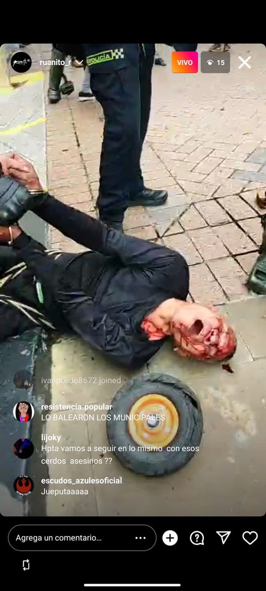 dianamotavo's tweet photo. Si la narrativa de @JenniferPedraz @CathyJuvinao @wilsonariasc @intiasprilla  va a ser pedir la judicialización de las personas que agredieron funcionarios y policías.

¿Podrían también pedir la judicialización de los policías que dejaron así a este civil? https://t.co/Bq5xCdKbJl