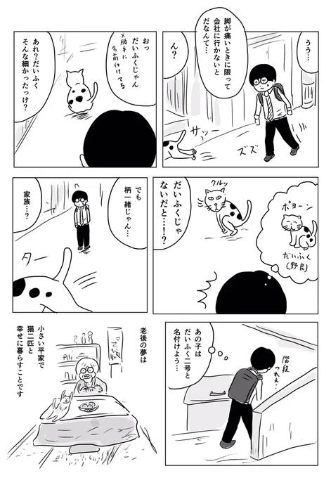 最近、大福(近所の野良猫)はよく会う 