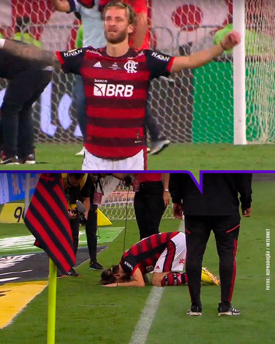 TNTSportsBR's tweet photo. Ele foi desacreditado, xingado e muito maltratado pelo torcedor... Mas não desistiu e deu a volta por cima! Léo Pereira foi um dos principais jogadores do Flamengo na temporada e comemorou o título cumprindo promessa andando de joelhos no Maracanã! Que imagem. 👏👏 https://t.co/y9o9GUcuOf