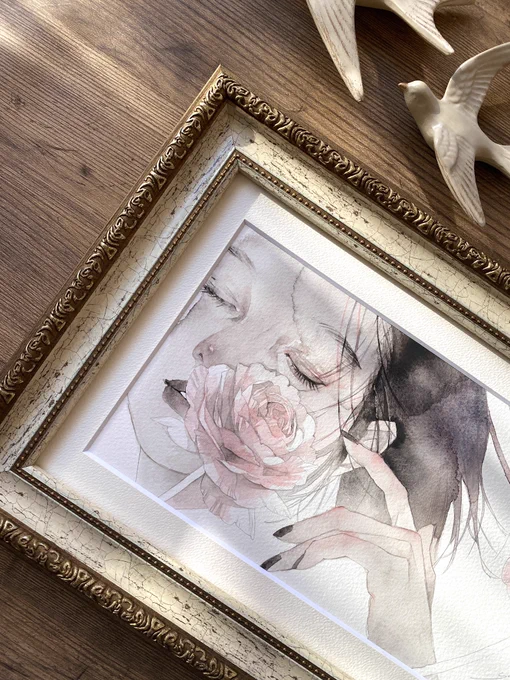 SOLD OUT THANK YOU聞香(もんこう)原画お迎えありがとうございました!札幌個展 #まなざしのおく が最初で最後の展示になります 