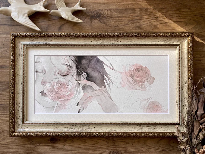 SOLD OUT THANK YOU聞香(もんこう)原画お迎えありがとうございました!札幌個展 #まなざしのおく が最初で最後の展示になります 
