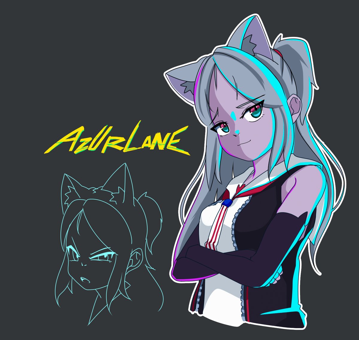 「勢いで描いたサイバーシムス#アズールレーン 」|デドルディのイラスト