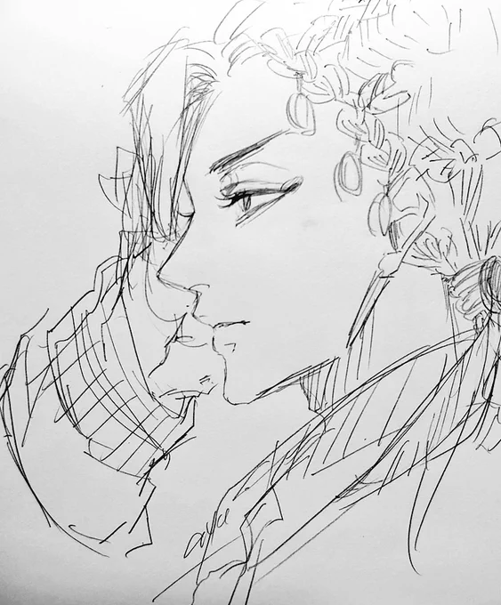 🐍、垂れ前髪だから授業中とかふとした瞬間にちょっと気になって耳に掛けたりしないかな?って妄想。
それをタイミングよく目撃するモブになりたい。 