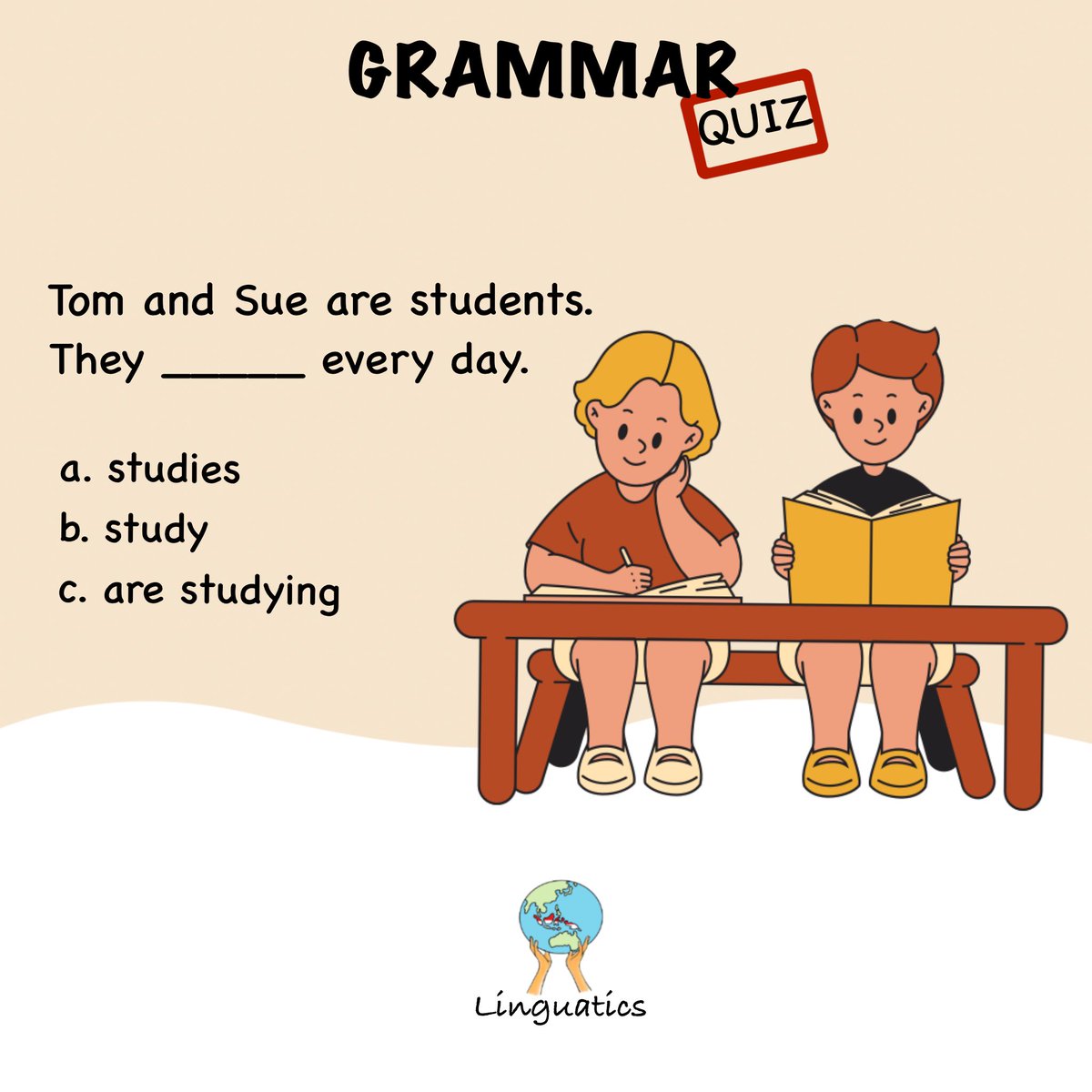 linguaticians's tweet photo. What do you think? What is the right answer? #englishgrammar #grammarquiz #grammar #beginnerlevel https://t.co/ovra2LHtDq