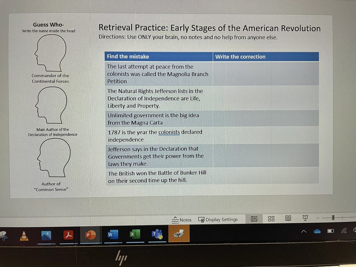 BSmithEducator's tweet photo. Retrieval practice is a focus for me this year after Twitter introduced the concept to me. I am so thankful for Ts like @KKNTeachLearn @worcesterjonny and @KateJones_teach who have shared so many ideas. #twitterPD https://t.co/lNFbyveLdN