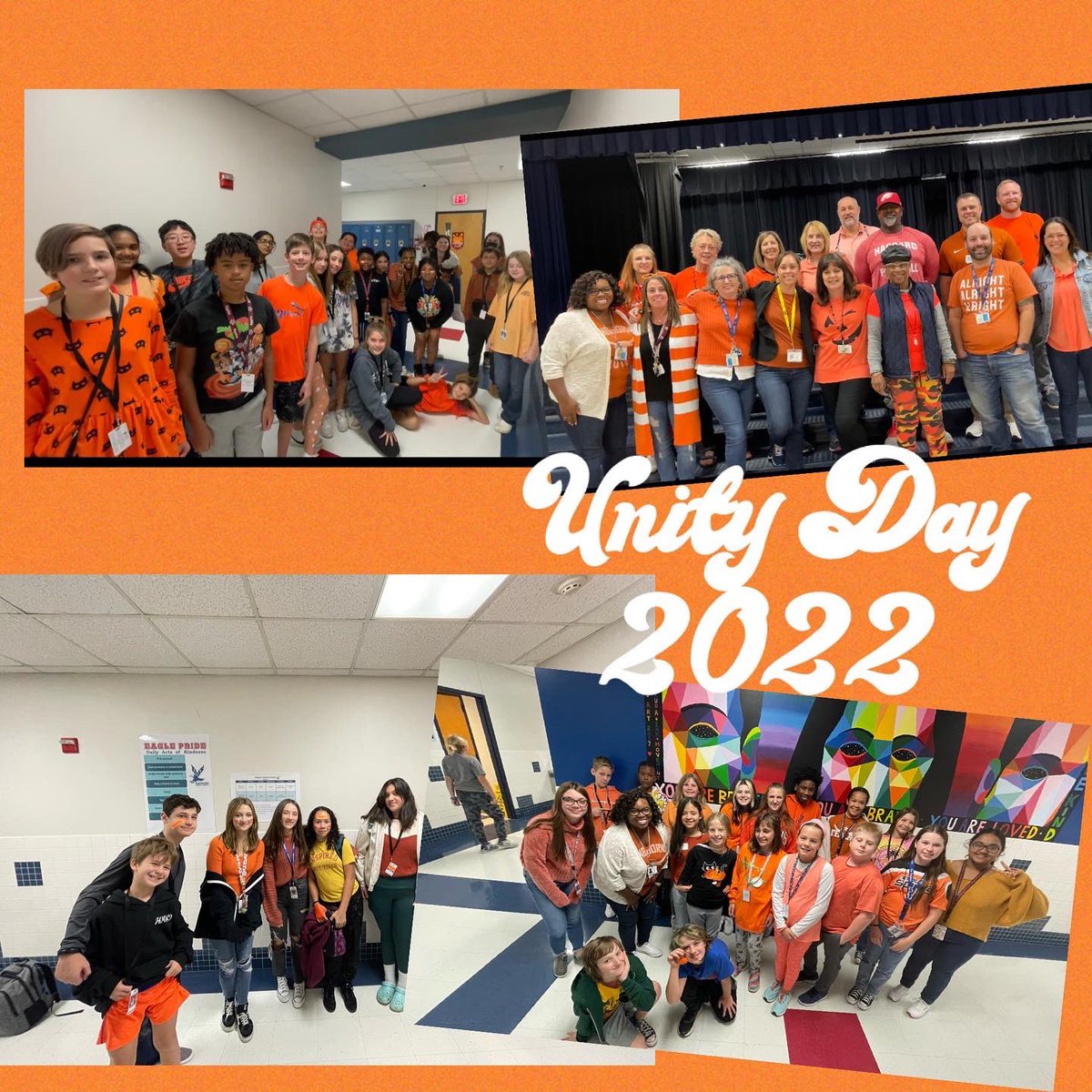 HaggardEagles's tweet photo. Today we unite together to stand up against bullying and united to show kindness, acceptance, and inclusion. This note was left behind anonymously, this small act of kindness made a huge impact to many today!๐งก#UnityDay2022 #dedicatedtocaring
@Plano_Schools
@Planocounselors https://t.co/wole80v6kr