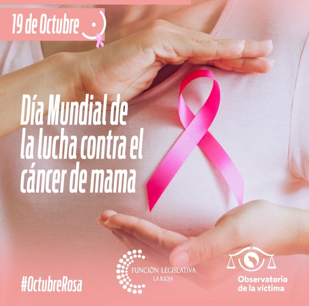 OVIDELAR's tweet photo. 📍#OctubreRosa mes de la concientización de la lucha contra el cáncer de mama y el 19 de octubre fue instituido como el Día Internacional de la Lucha contra el Cáncer de Mama,

A tiempo, la esperanza es posible!
@Florelop 
@Pizarro7Yessica 
@LegislaturaLR https://t.co/eJSGilZxWW