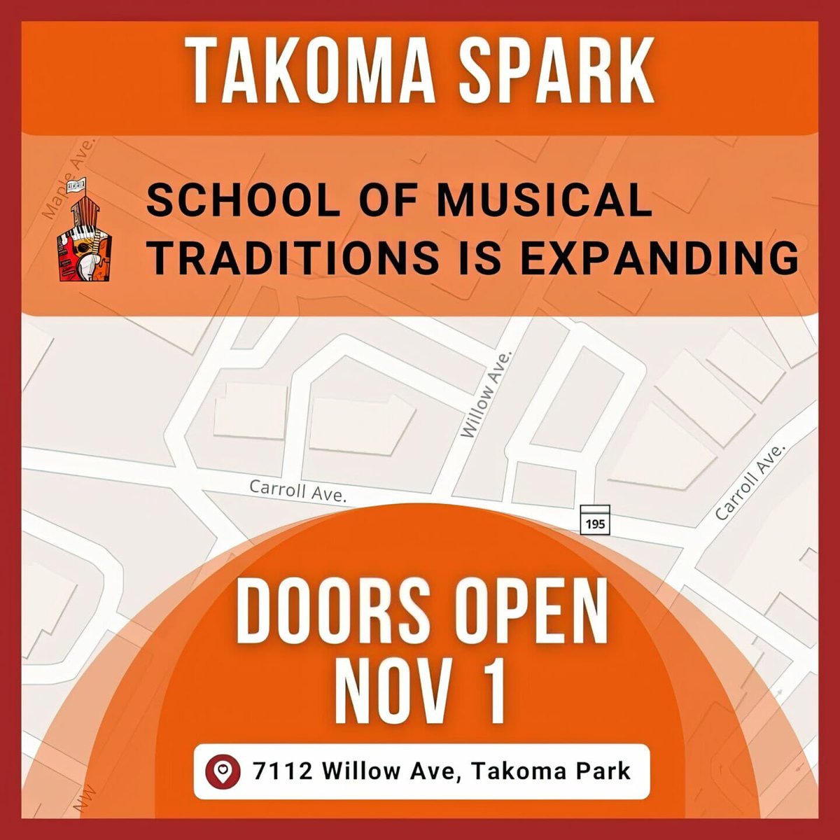 Happy to share the news that our lessons division School of Musical Traditions ( <a href="/of_traditions/">School of Musical Traditions</a>) is expanding to a new location in Takoma Park!