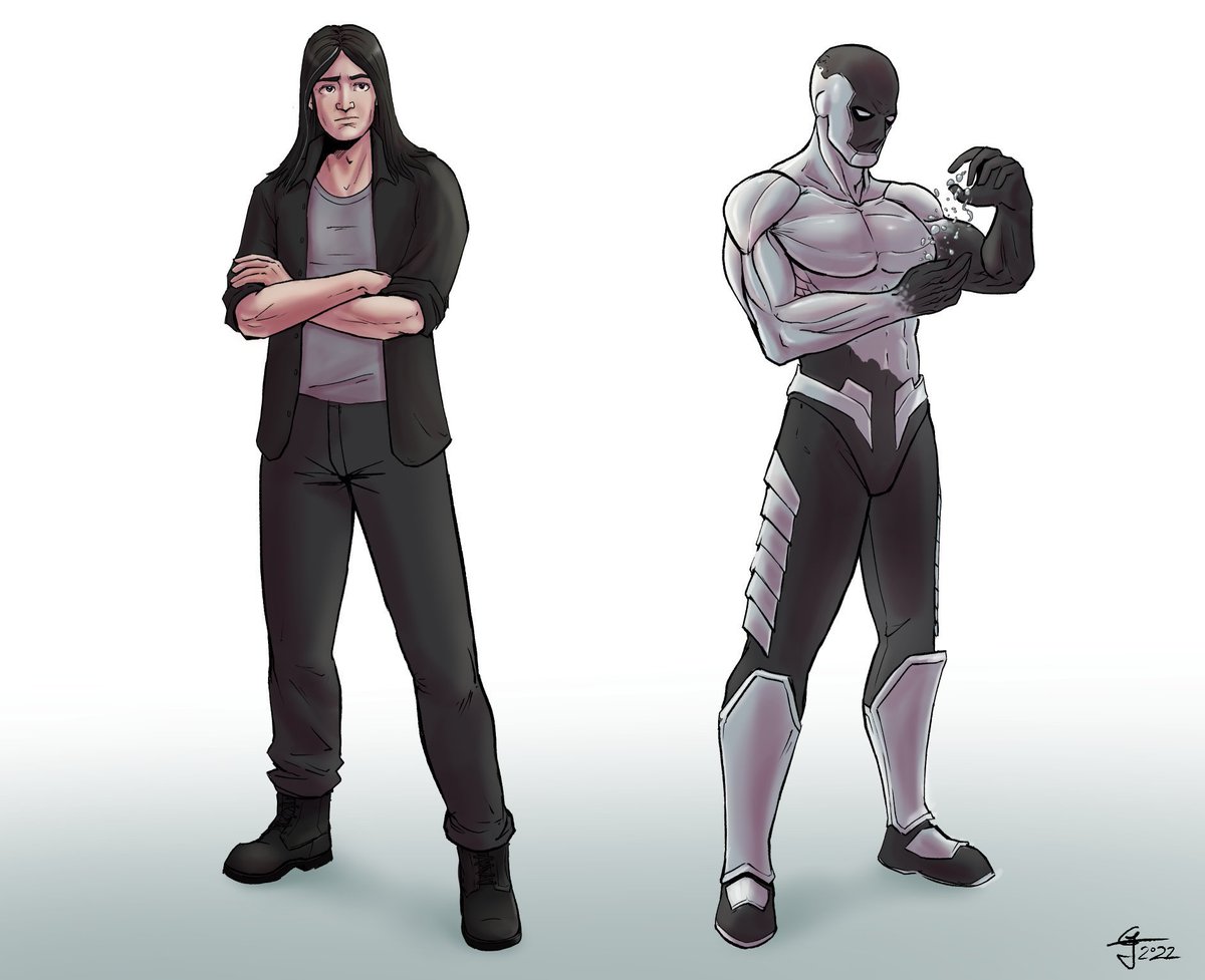 Zerrift's tweet photo. @Claylex1 I just realized that I just revealed my OCs for my comic project Heroes 3-5. Which means I post Hero 4 here now. Let the battle begin Clay Man... https://t.co/LtgDwt9RNN