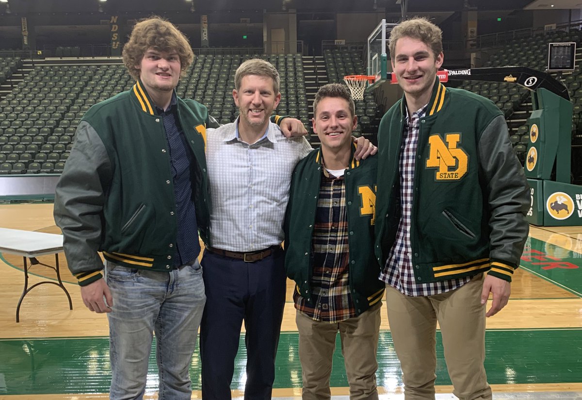 CoachRichman's tweet photo. Congrats, gentlemen! An honor to add these three to the list of Bison letterwinners. https://t.co/9h1fJToxlw
