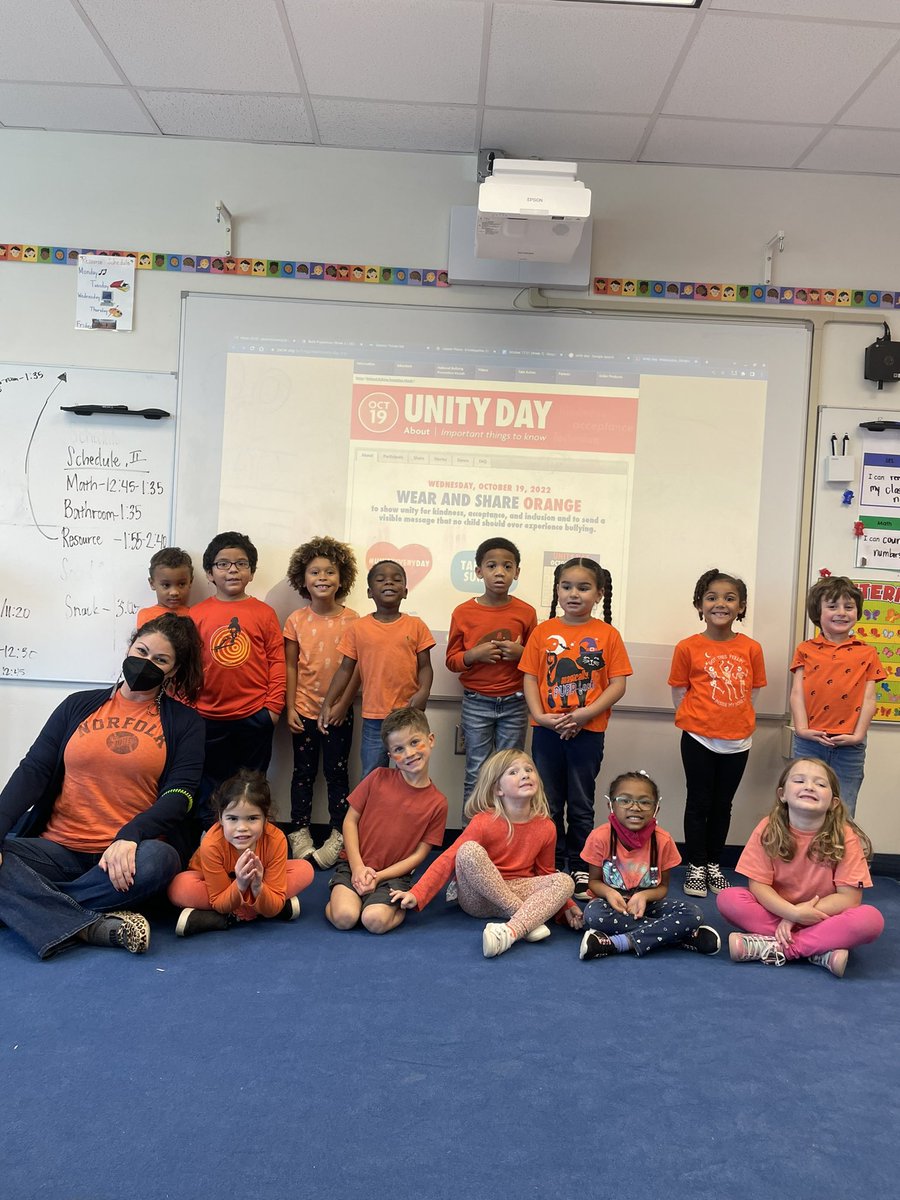jlars013's tweet photo. Unity Day &amp; Walk Their Way, 2022! We’ve been talking about how to prevent bullying, while also learning about people w/disabilities.🧡🎃 
@CESg8trs
#BuildingTheBestSPS #SPSBackAndBetter #SPSK12Proud #Gr8G8rs #GrowingGreatGators #UR1Gr8G8r #KindergartenRocks #SpEdRocks https://t.co/5Zj1lmDDzz