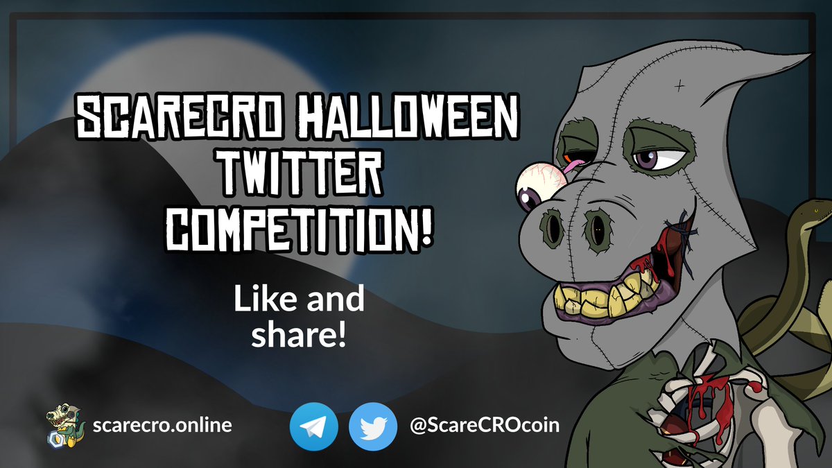 Simply like and retweet this tweet and the 2 other attached tweets for your chance to win 200CRO and 1 SCFS NFT!

Tweets to like and retweet:
x.com/ScareCROcoin/s…

x.com/ScareCROcoin/s…

#cro #crofam <a href="/cryptocom/">Crypto.com</a> <a href="/cryptocomnft/">Crypto.com NFT</a>
#defi #crypto #Halloween #hallowscream
