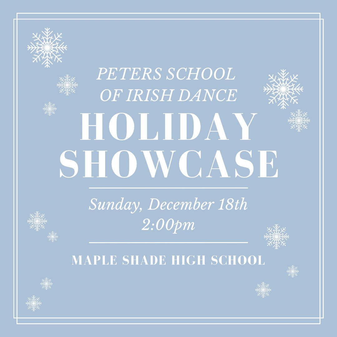 PetersIrishDnce's tweet photo. We’re so excited for our upcoming Holiday Showcase! Save the Date - December 18! https://t.co/onX2te9Ta5