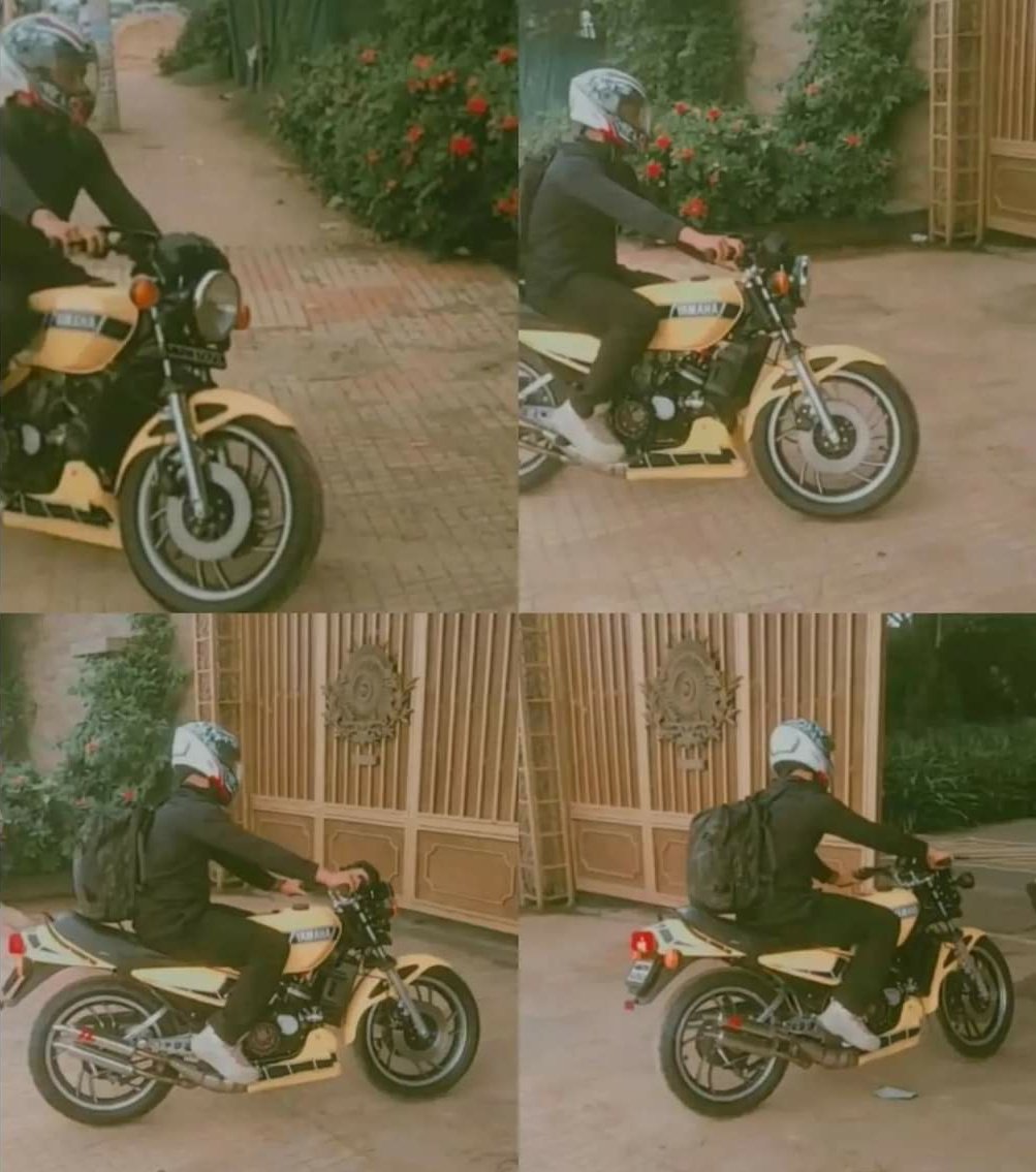 DHONIism's tweet photo. Yellow bike and @MSDhoni = 🤩❤️ https://t.co/Xwa6fuhMmJ