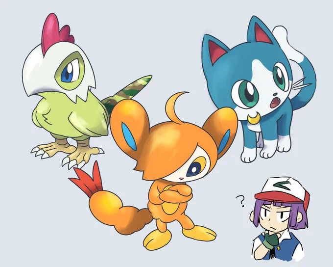 ニチジョモンスター御三家。あなたは誰を相棒にする?#ぺんちゃんの絵本 #クロノアの美術館 #トラソの展示会 