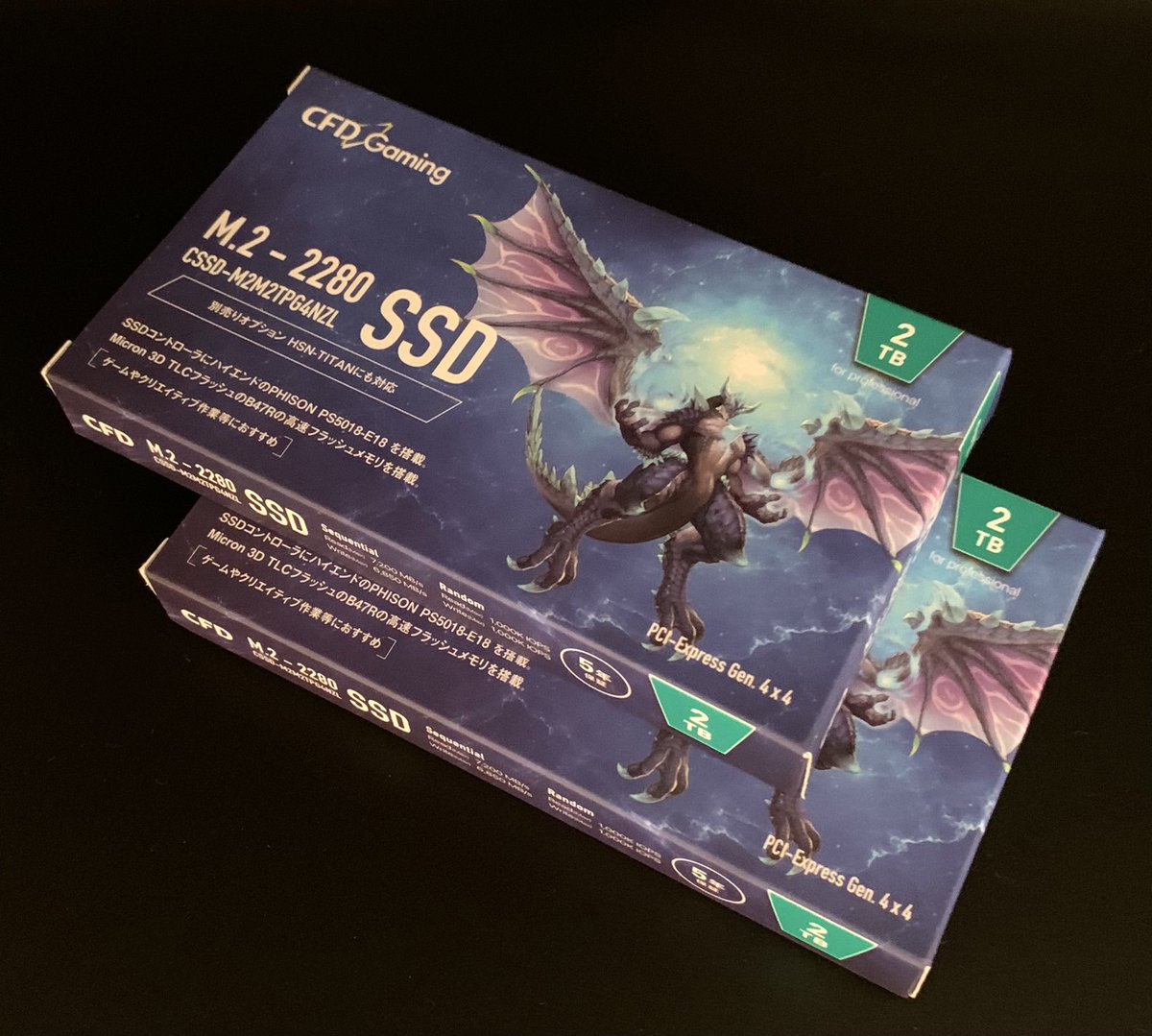 eniacari's tweet photo. Gen4 のM.2 SSD 2TBを2枚購入したのが届いた！
CFD
PG4NZL CSSD-M2M2TPG4NZL (M.2 2280 2TB)
#建築パース　#自作PC https://t.co/SPVR8Wm9ZH
