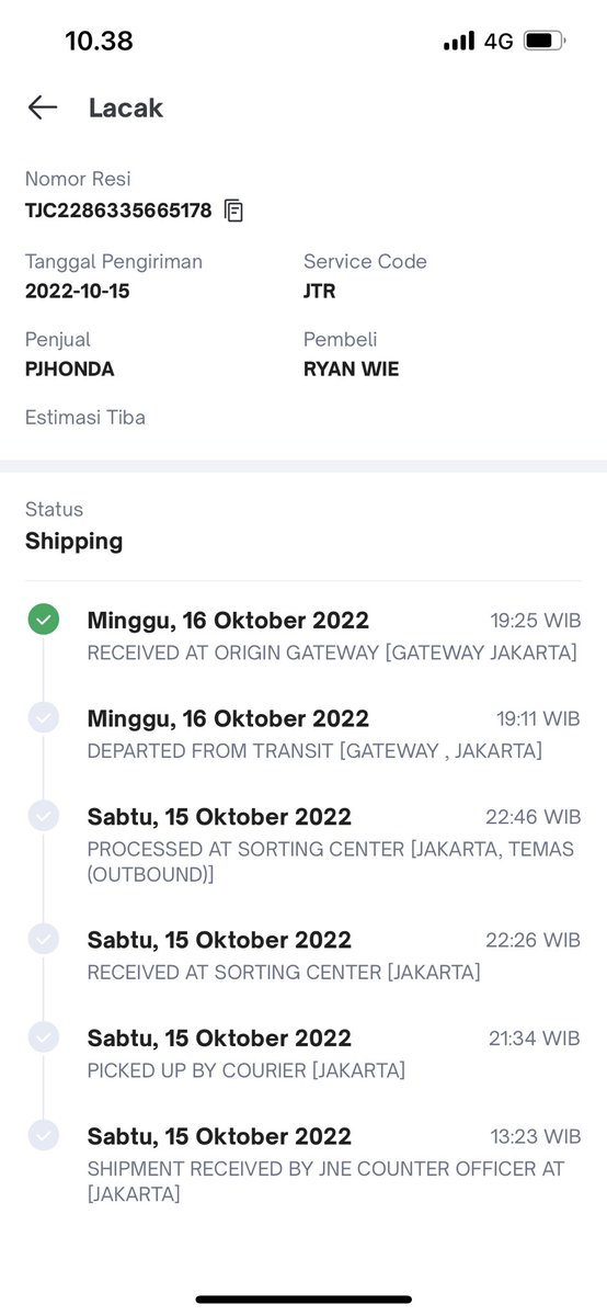 ryan_wie's tweet photo. @JNECare bos, diatur dlu ini masa dr hr minggu ga dikirim kirim. https://t.co/z2ePYngwVB