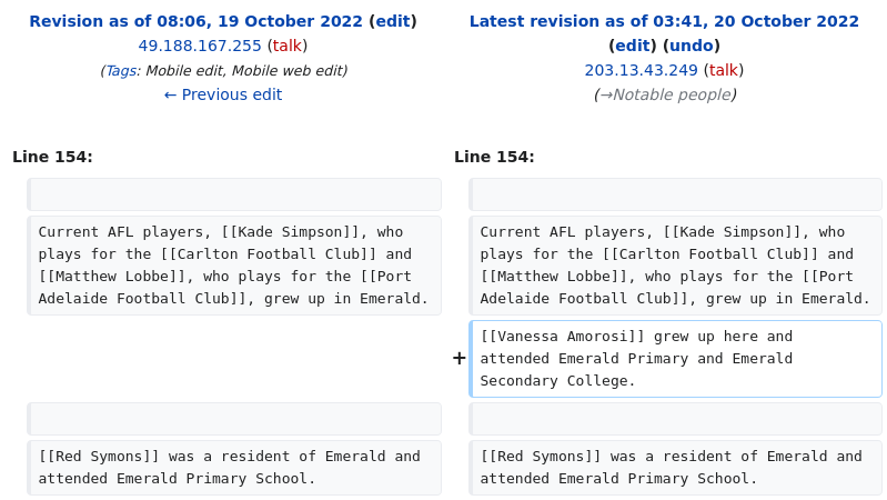 AussieParlEdits's tweet photo. Emerald, Victoria Wikipedia article edited anonymously from Murray-Darling Basin Authority https://t.co/158W9XVj53 https://t.co/aw5a1JHuRr