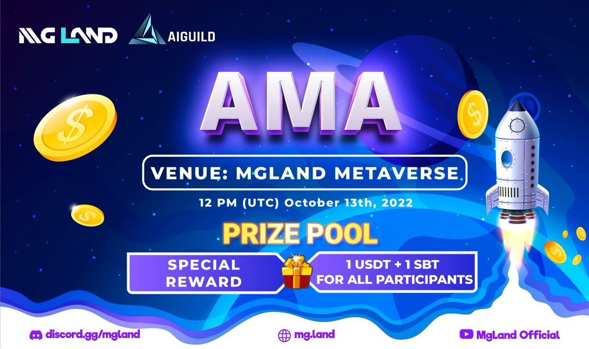 MGLandOfficial's tweet photo. REWARD FOR AMA AIGUILD WAS DISTRIBUTED! 🔥

👏Congrats the winners &amp; all participants!
We really had a nice AMA event with @aiguild_dao
List: https://t.co/IrPPKtXFtg

Re-watch live here: https://t.co/l6RvwIBjwU

#nft #metaverse #aiguild #eth #mgland https://t.co/Opm54dIzYA