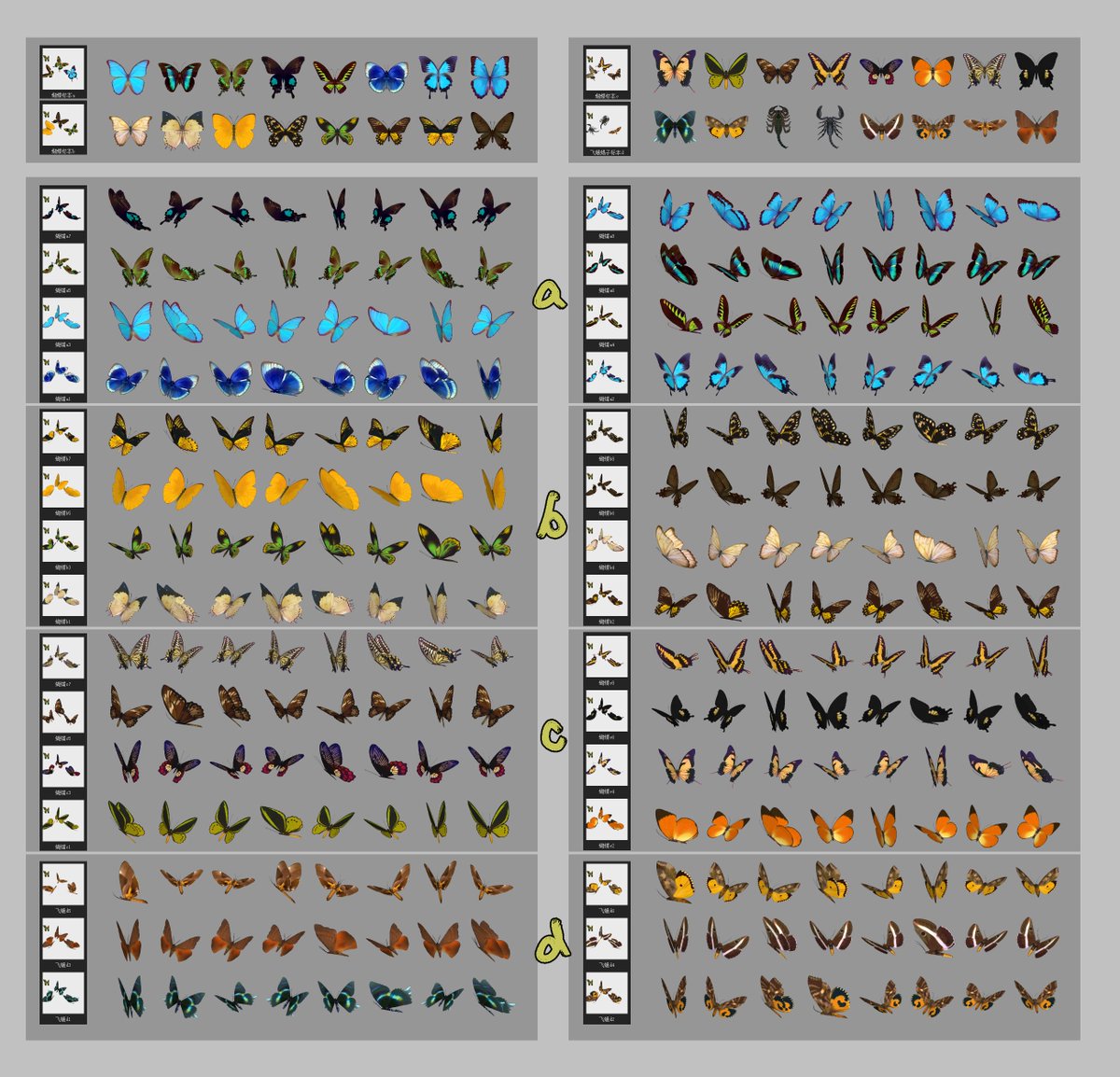 winfreeed's tweet photo. Butterfly &amp; Moth &amp; Scorpion Insect Specimen Collection (35 Brushes)🦋
#brush #butterfly 
There are a total of 35 brushes in the project content, and we made them with sample brushes and flying brushes for ease of use.
@acon3d_global
 👉https://t.co/zV3z9etfjy https://t.co/FlU5dn7ASC