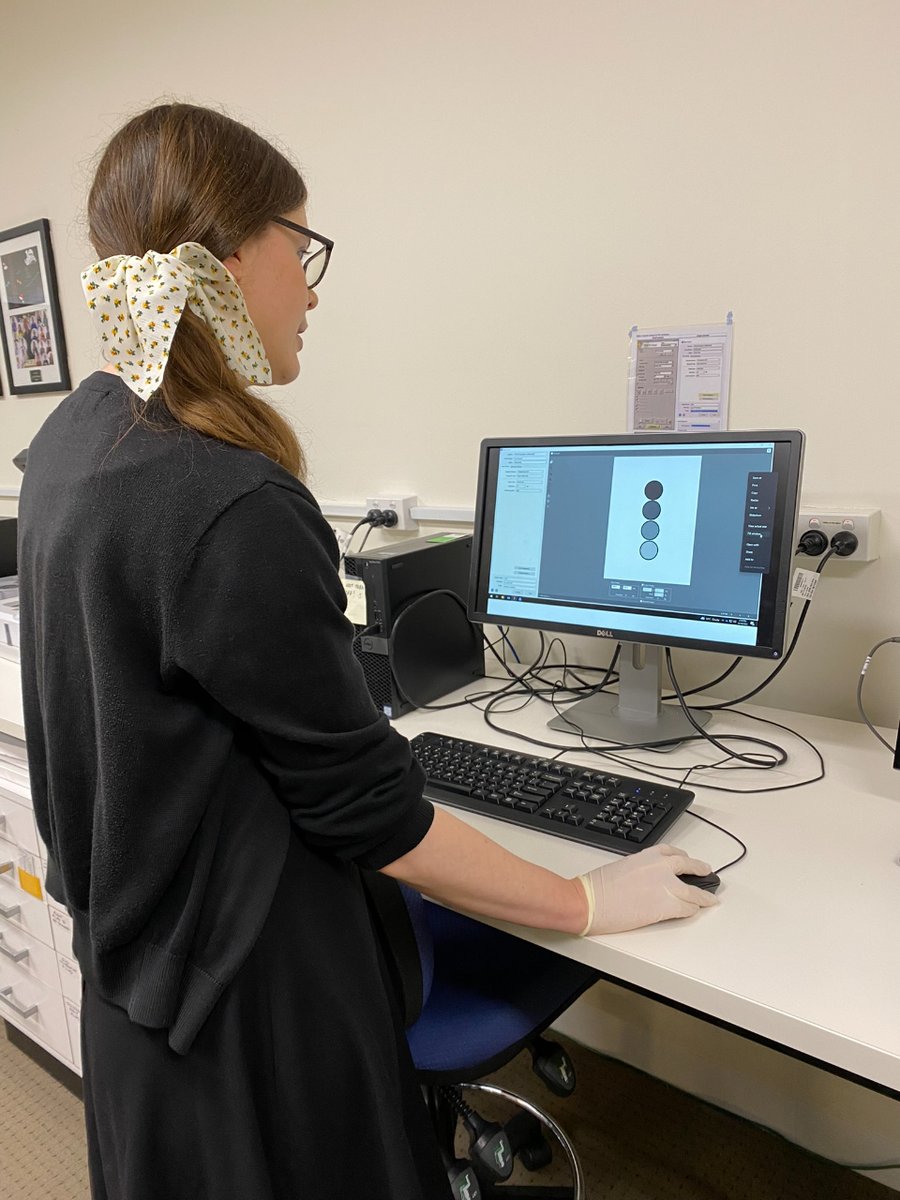 WiN_Australia's tweet photo. @ARPANSANews @nuclearsciweek @AshlandInc Step 5: As our flatbed scanner is regularly used for audit films we need to ensure it’s responding accurately. Before I finish up for the day, I'm going to run a scanner constancy check using neutral density filters as optical density standards. #WiNTakeOver22 https://t.co/5ffJuycUJx