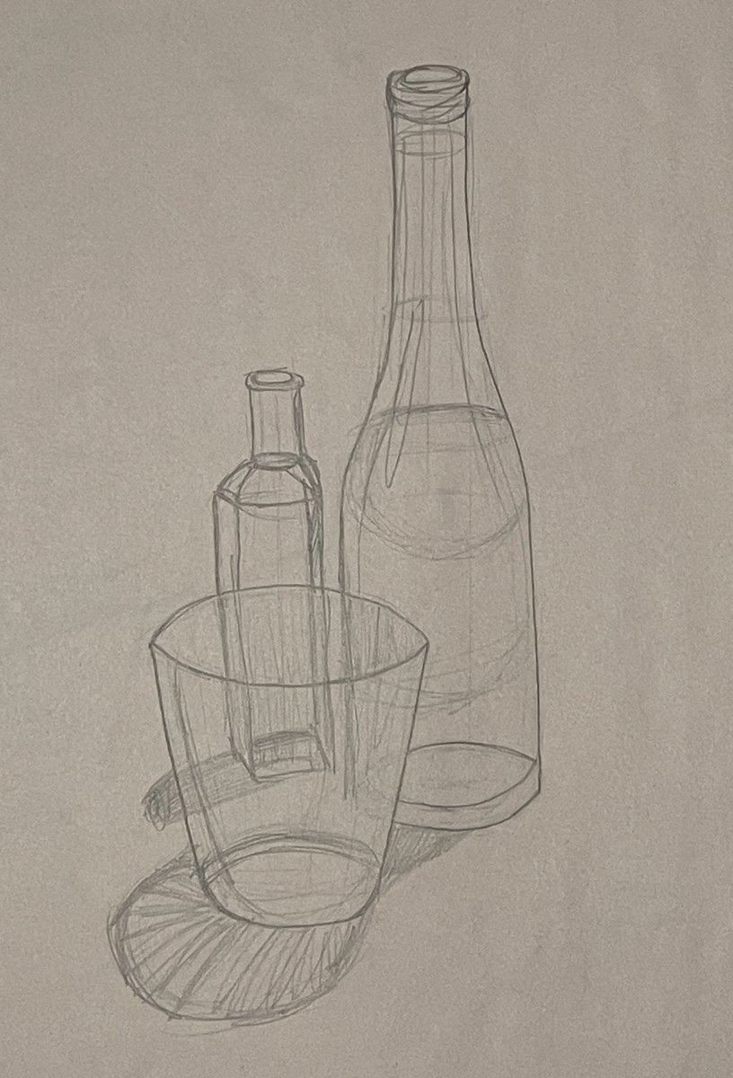 quick bottle sketch