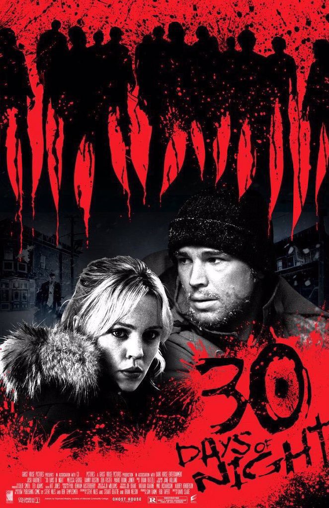 FilmNewsNos's tweet photo. 🎬MOVIE HISTORY: 15 years ago today, October 19, 2007, the movie ‘30 Days of Night’ opened in theaters!
#JoshHartnett #MelissaGeorge #DannyHuston #BenFoster #MarkBooneJunior #MarkRendall #AmberSainsbury #ManuBennett #MeganFranich #JoelTobeck #ElizabethHawthorne #JaredTurner https://t.co/tqNP4A7tgb