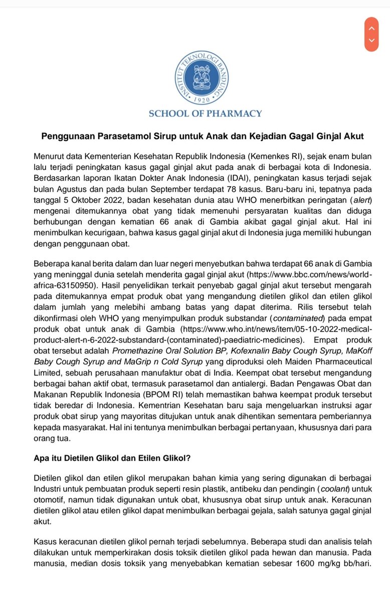 DrTaufan1's tweet photo. PARACETAMOL SYRUP dgn komposisi sama, puluhan tahun tak masalah mengapa tiba2 buat gagal ginjal akut ?

Gila !
Coba selidiki dulu kandungan vaksin covid dan adakah terhadap gagal ginjal akut.
Itu baru pemikiran !
Ayo @KemenkesRI @PBIDI jangan dibodohi !
@irwank2k2
@msaid_didu https://t.co/UCajnbryTw
