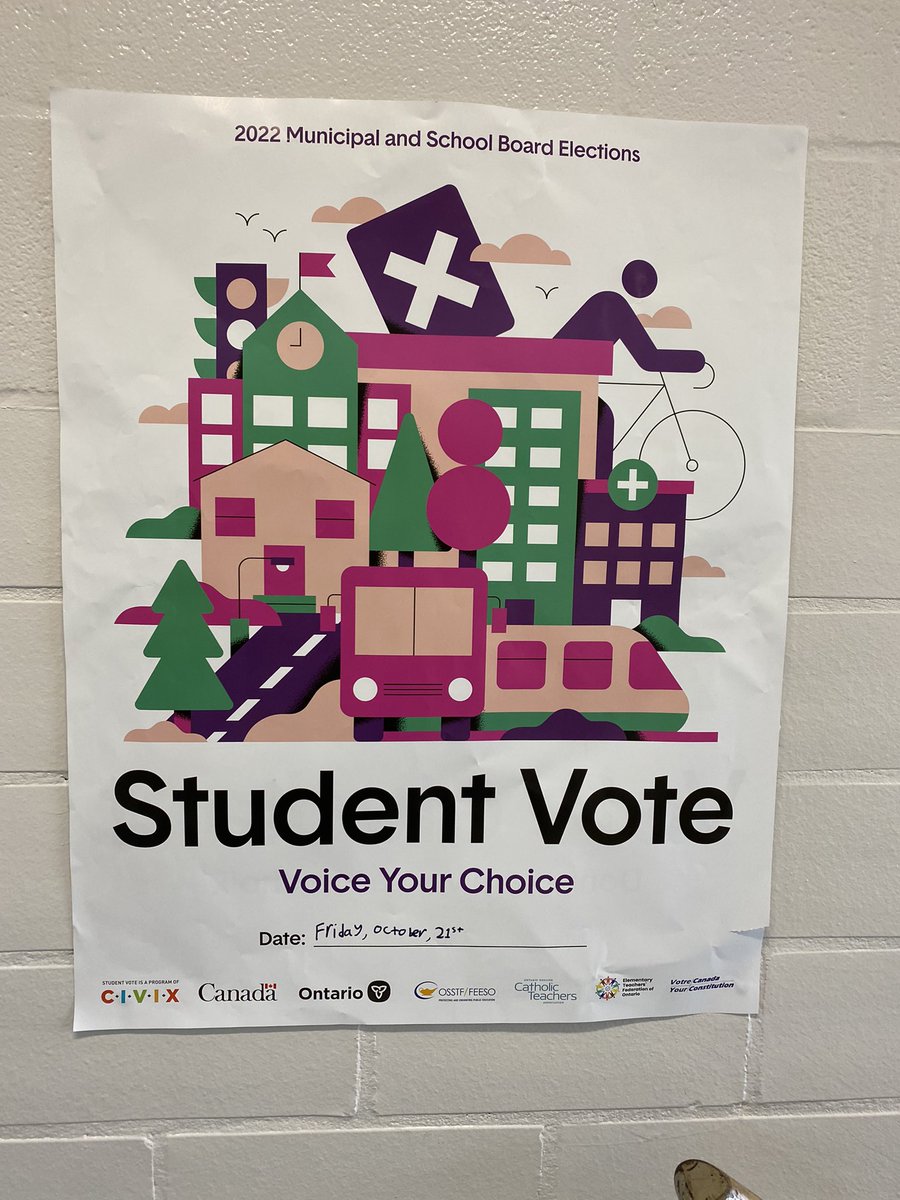 Natalie__Currie's tweet photo. Our class is excited to host @mountsfieldps @CIVIX_Canada #StudentVote2022 this Friday. Exploring our candidates and learning the role of our #TVDSBTrustees #StudentVoice https://t.co/HyLHVJIeVt