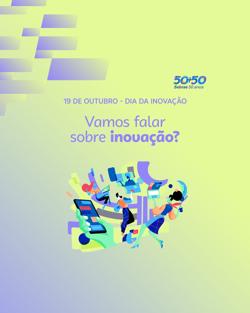 sebraepe's tweet image. Hoje é o Dia da Inovação, e queremos incentivar você a empreender inovando sempre. Que tal conhecer os tipos de inovação que podem ser aplicados na sua empresa? 📈 Quer se aprofundar? É só clicar aqui: bit.ly/3TuTaBA 👈

#DiaDaInovação #Inovação #Empreendedorismo