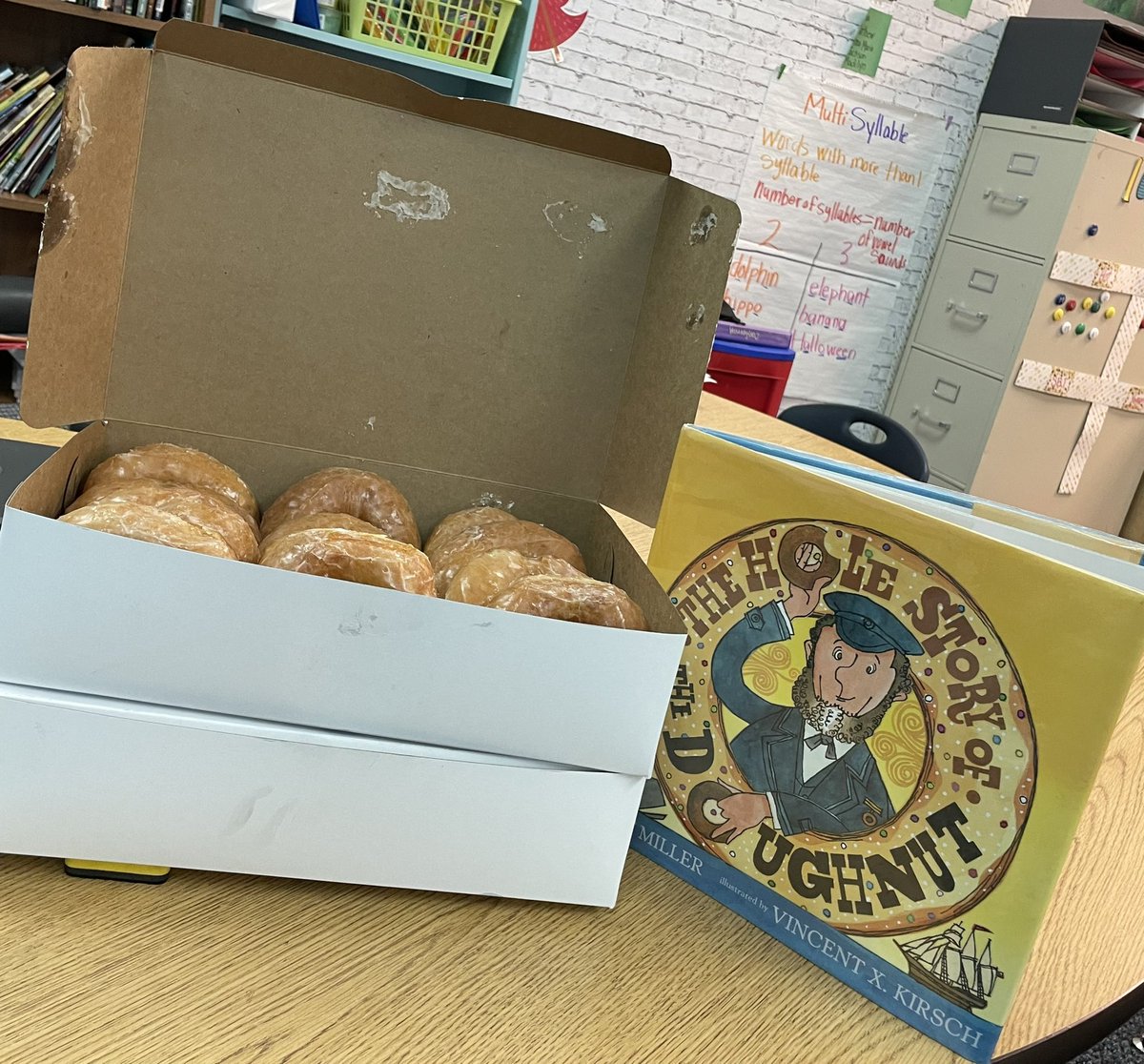 JamieG6708's tweet photo. We integrated some science and nonfiction ELA standards to discover how real world problems were solved and the events that took place to solve them! Wrapped our unit with the invention of the donut and a yummy treat! #fortproud @RyanSouza_Fort @FortOsageSchool https://t.co/ty6i5AAabo