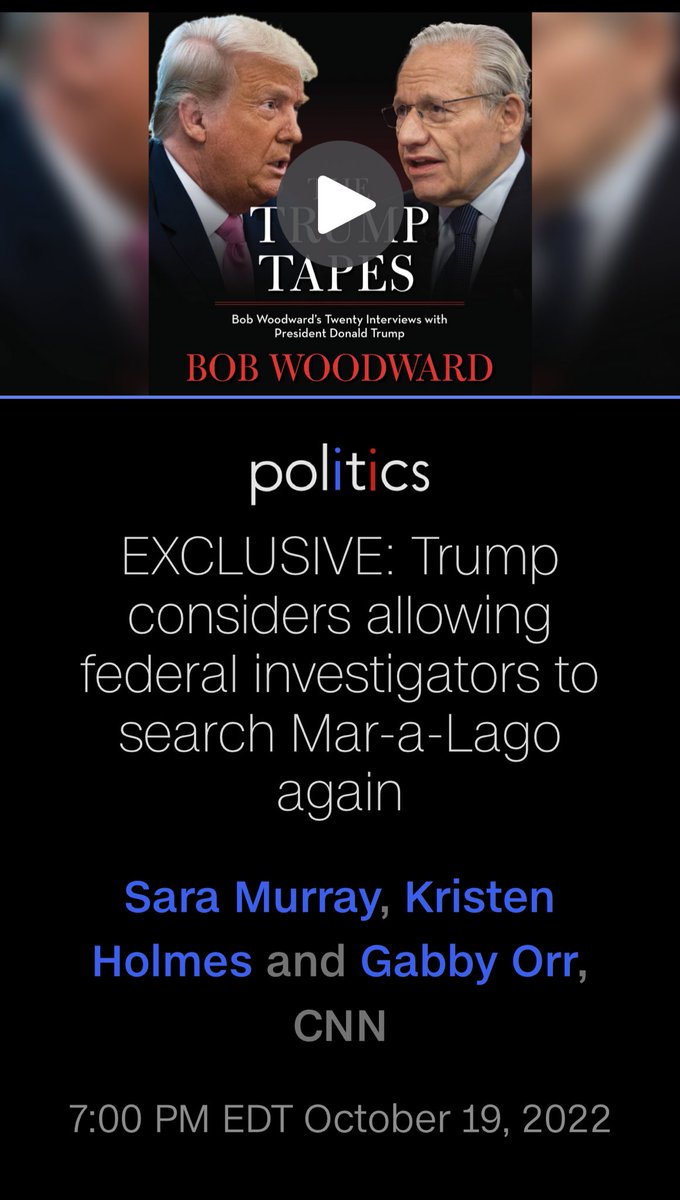 HappyHorseGirl1's tweet photo. This is interesting…
Trump considers allowing feds to search Mar-a-Lago again? https://t.co/GC8z2psrFV