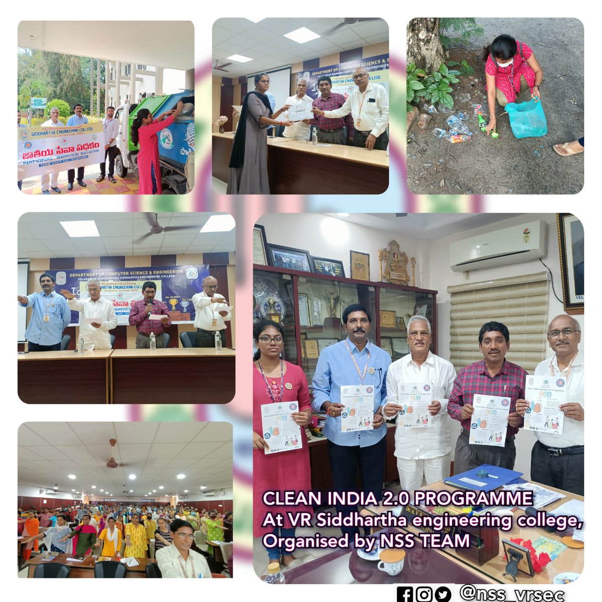 NssVrsec's tweet photo. Clean India 2.0 Program 

#SwachhBharath 
#PlasticWaste https://t.co/pi3LPGzTsq