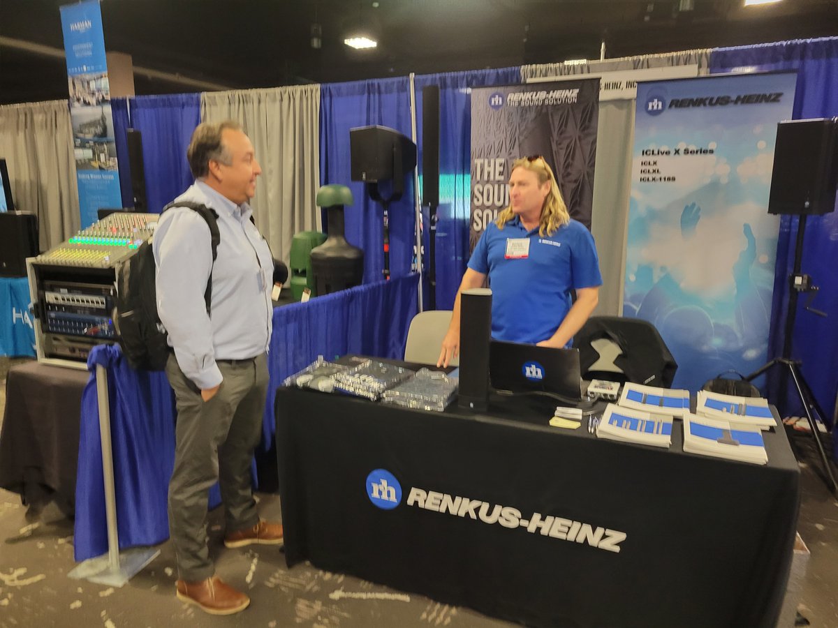 RenkusHeinz's tweet photo. We're here at @avxpo 2022! Come join us today and tomorrow at booth #811 to check out our latest Sound Solutions. We’re excited to feature the award-winning PCX Series - ICONYX GEN5 Series - ICLive X Series - S Series and more.
#renkusheinz #unibeam #rhaon #beamware #steerability https://t.co/ZVRXTAxT9E